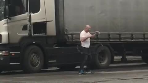 Hula Hooping Truck Driver