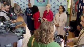 Anti-War Protesters Tag-Team Warmongers Elizabeth Warren and Squad Member Ayanna Presley