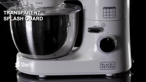 BLACK+DECKER Kitchen Stand Mixer Machine, 1000W Power, 4L Large Capacity, Stainless Steel Bowl
