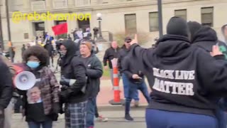 BLM Protestors THREATEN Counter-Protestors Outside Of Kenosha Courthouse