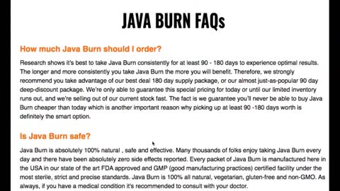 Java Burn Review - Is Java Burn Any Good?