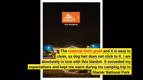 Customer Remarks: Kelty Bestie Blanket Indoor Outdoor Insulated Camping Throw + Picnic Ground S...