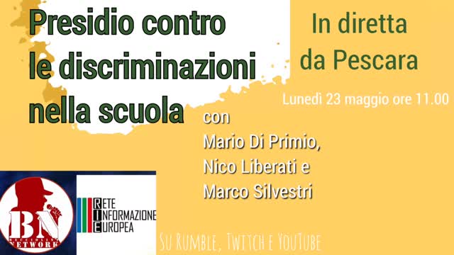 🇮🇹 Diretta da Pescara: presidio contro le discriminazioni nella scuola 🇮🇹