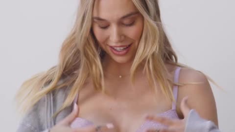 Alexis Ren telling about comfort of bra bikni