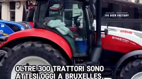 The farmers are BACK protesting in Brussels (2024 March 26) against the EU climate policies.