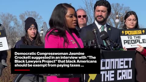 Democrat congresswoman suggests black people be exempt from paying taxes as form of reparations