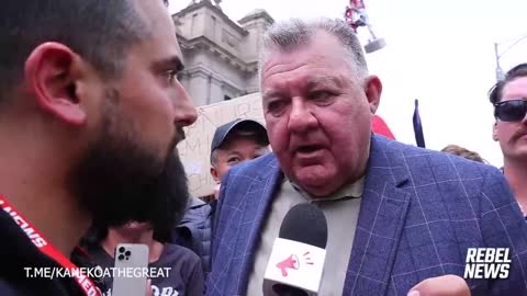 Craig Kelly Speaks At Melbourne Protest Against Covid Tyranny