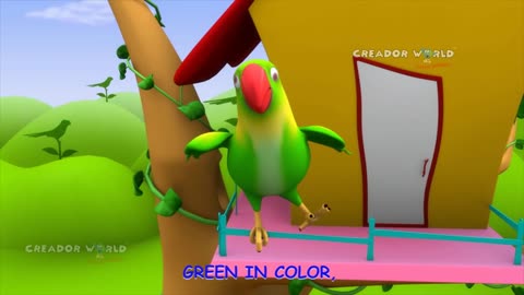 Parrot Rhymes _ Alphabet Song 3d nursery rhymes for kids _ P for parrot songs