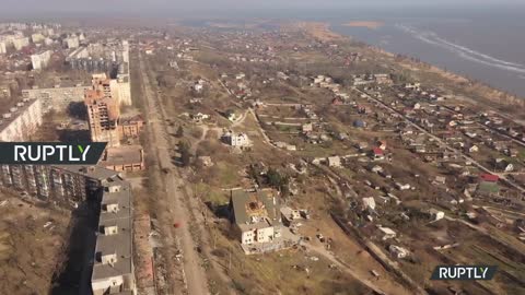 Mariupol Drone footage captures Grad fire on April 7th 2022