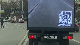 Truck Screen Shows Driver's View
