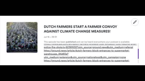 DUTCH FARMERS START A FARMER CONVOY AGAINST CLIMATE CHANGE MEASURES!