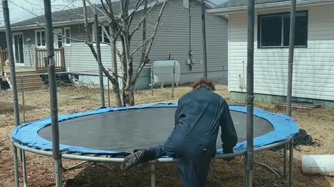 Michael Myers breaks COVID Quarantine to Bounce on a Trampoline