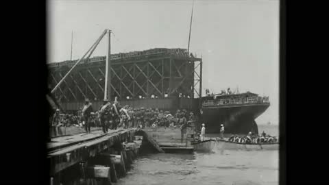 1898 Film - U.S. Troops landing in Cuba, Spanish American War