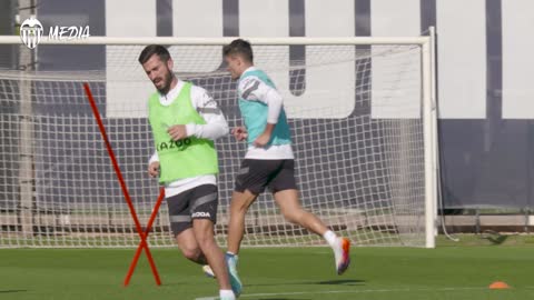 Jose Gaya trains with Valencia after being cut from Spain World Cup squad