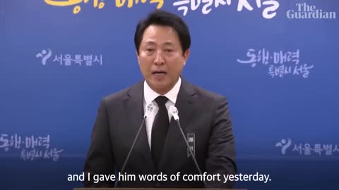 Seoul mayor makes tearful apology over Halloween crush