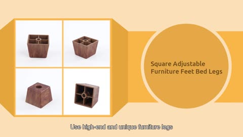 China Suppliers Square Adjustable Furniture Feet Bed Legs Levelling Feet