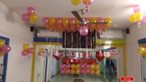 Birthday Surprise Room Decoration On Husband's Birthday At Home, Balloon Decoration For Birthday