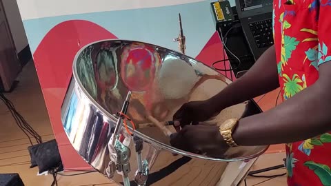 The Incredible Sounds of a Steel Drum Being Played