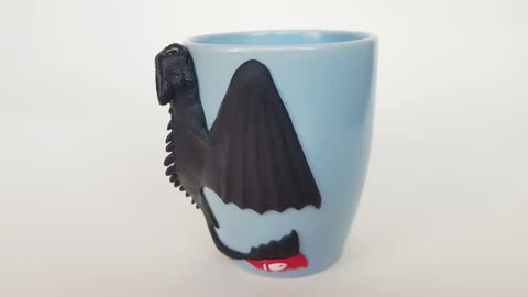 Mug Night Fury "Toothless Beamy Eyes" How to Train Your Dragon sit on a gift blue cup by AnneAlArt