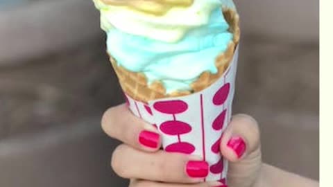 The Rainbow Cone Ice Cream | Chicago Dessert | Multiple Flavors Ice Cream