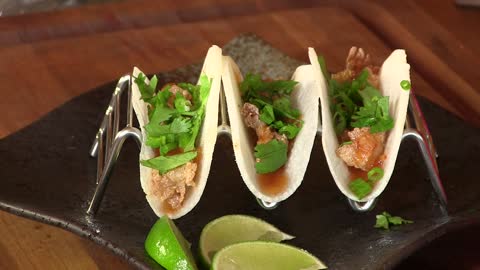 Jicama spicy lobster street taco recipe