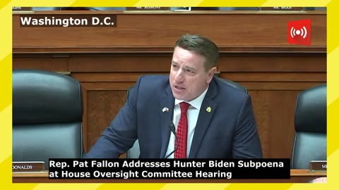 Rep. Fallon Addresses Hunter Biden Subpoena