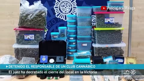 221013 #PolicíaLocalMálaga #PolicíaNacional #Club #Cannabis #Incautación - CSN1 Málaga