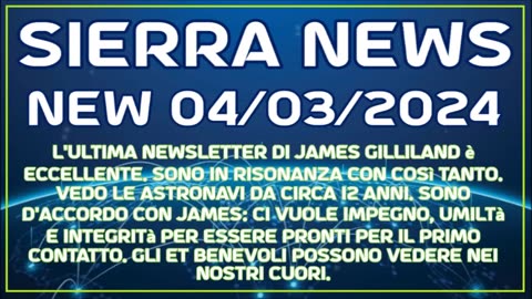 NEW 04/03/2024 SIERRA - L'ultima newsletter di James Gilliland