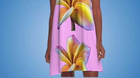 Plumeria Dress | A-Line Flower Printed Dress ✨ YouTube Shorts Video 15
