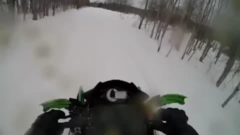 NSFW - Dude Crushes Deer On Snowmobile