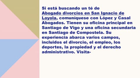 El mejor Abogado divorcios en San Ignacio de Loyola