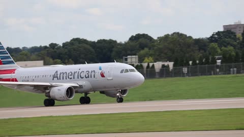 American Airlines A319 departing St Louis Lambert Intl - STL