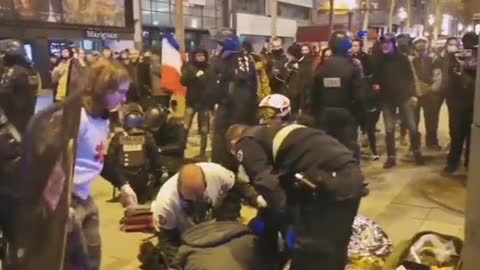 France Police Nearly Beat Covid Protestor to Death