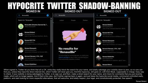 HYPOCRITE TWITTER SHADOW-BANNING SIGNED IN VS SIGNED OUT