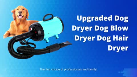 Upgraded Dog Blow Dryer Dog Hair Dryer 3.2HP Stepless Adjustable Speed Pet Hair Force Dryer