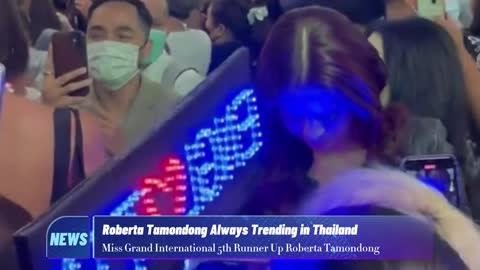 Roberta Tamondong Very Famous in Thailand!! Miss Grand International 2022. First TV Guesting!