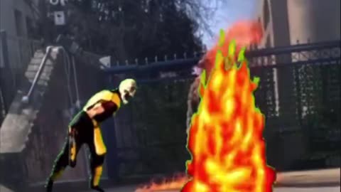 Scorpio takes down Burning man.