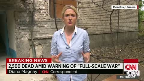 CNN 2014 report of Ukraine killing shelling in Donestk, which killed 2,500 people