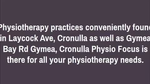 physiotherapy cronulla