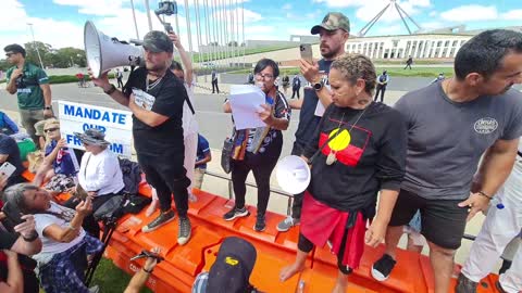 Live: Canberra Parliament House Protest 08/02/2022 Video 2 of 7