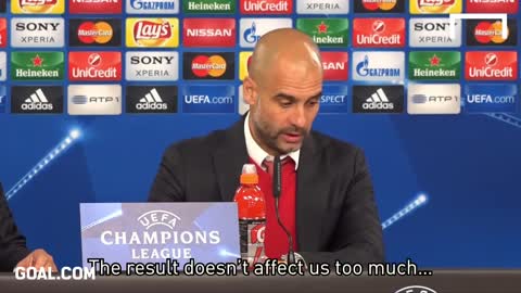 Pep forgets which language he's supposed to speak