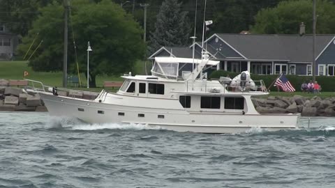 Patriot Yacht In St Clair River In Great Lakes
