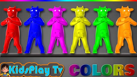 Learn Colors with Milk Cows for Kid _ Cow Animals Color Song For Kids _ Kids Play Tv