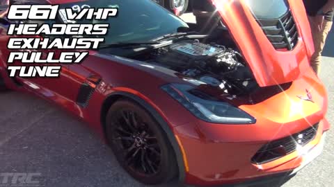 Modded 2015 Corvette C7 Z06 street races 2014 Viper TA