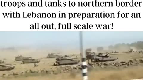 Israel Sending Tanks to Northern Border with Lebanon