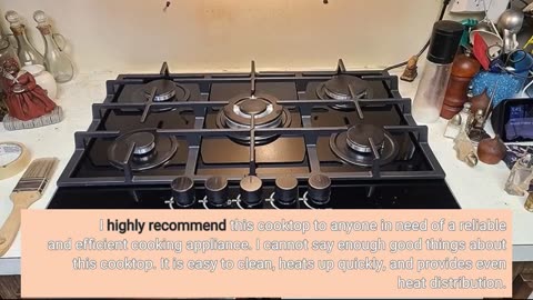 24" Built-in Gas Cooktop, 3 Burner Gas Stovetop, 24 Inch NG/LPG Convertible Natural Gas Propane