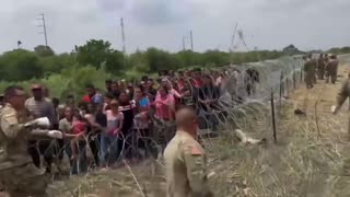 Shocking 😯 situation at Texas border #illegal migrants #border # maxico border
