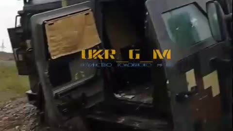 Armored car "Kozak" of the Armed Forces of Ukraine ran into a Russian mine in the NVO zone