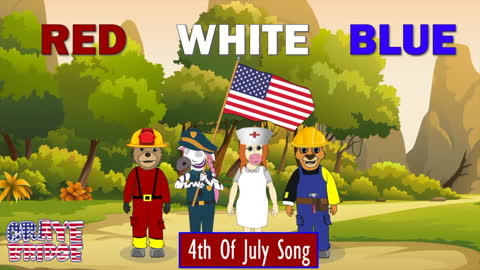 RED, WHITE, and BLUE (4th of July Song) Audio I Graye Bridge Kids