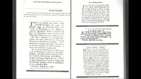 The Jewish Atlantic slave trade: N M Rothschild Bank in London was hugely linked to slavery.